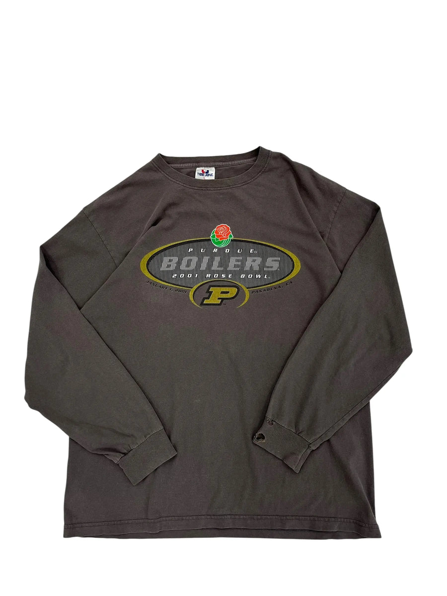 2001 Purdue Boilers Rose Bowl Graphic Long Sleeve Shirt - L Hammered Threads
