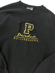 Vintage 90s Purdue Boilermakers Embroidered Crewneck Sweatshirt- XL Hammered Threads