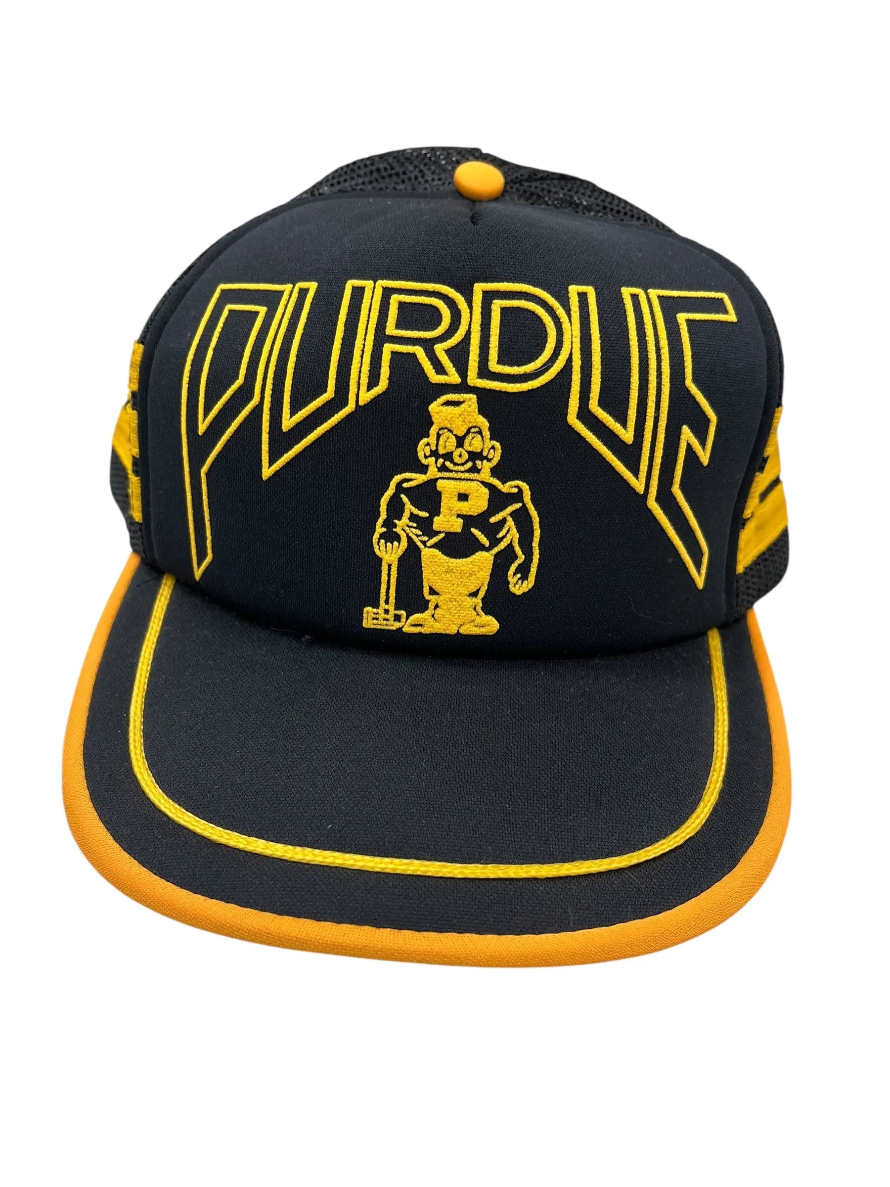 Vintage 80s Purdue Pete Snap Back Hat Hammered Threads