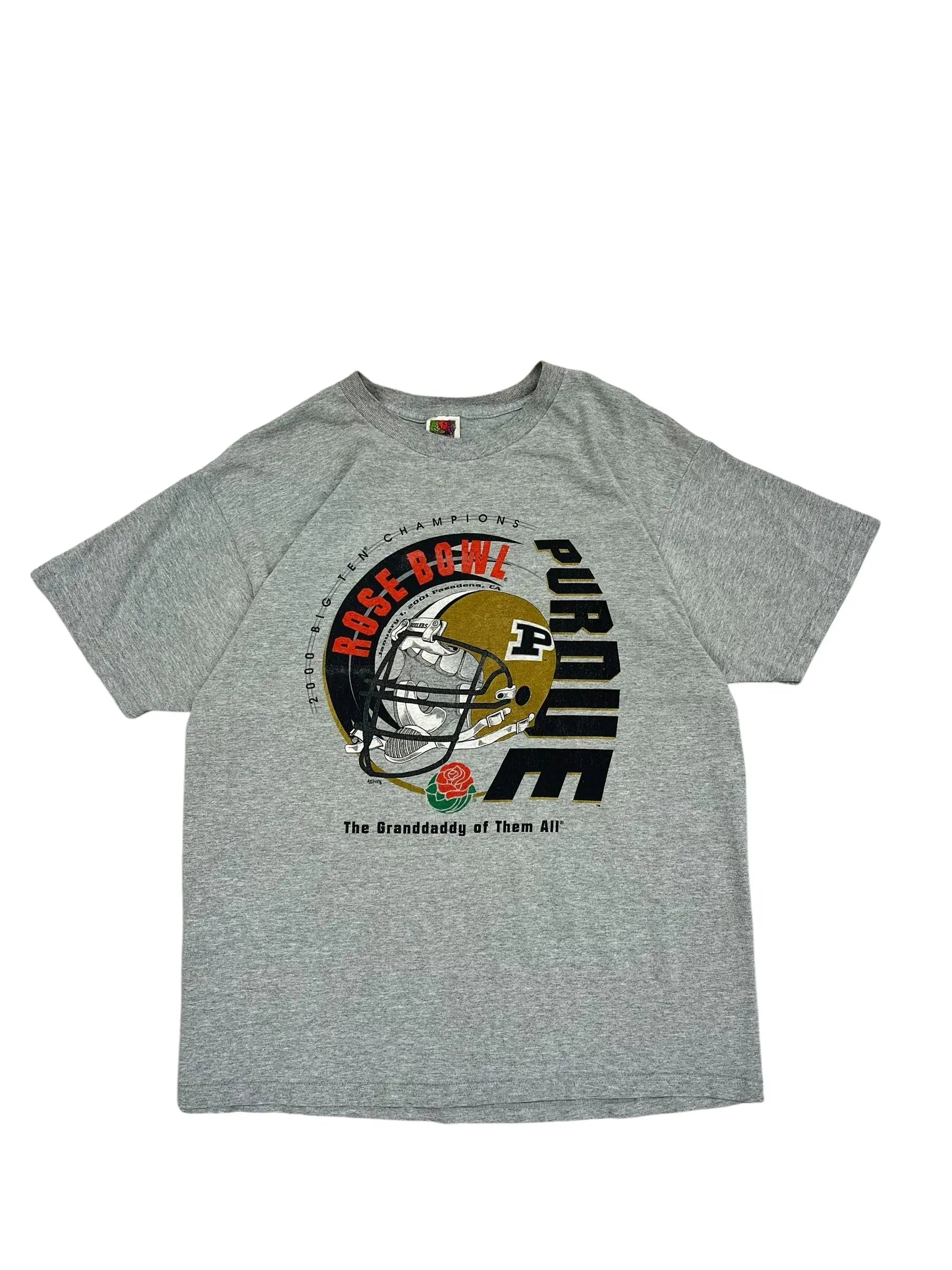 2001 Purdue Football Rose Bowl Graphic Tshirt - XL Hammered Threads