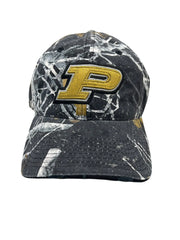 Y2K 2000s Purdue Embroidered Strap Back Hat. Pre distressed look Hammered Threads