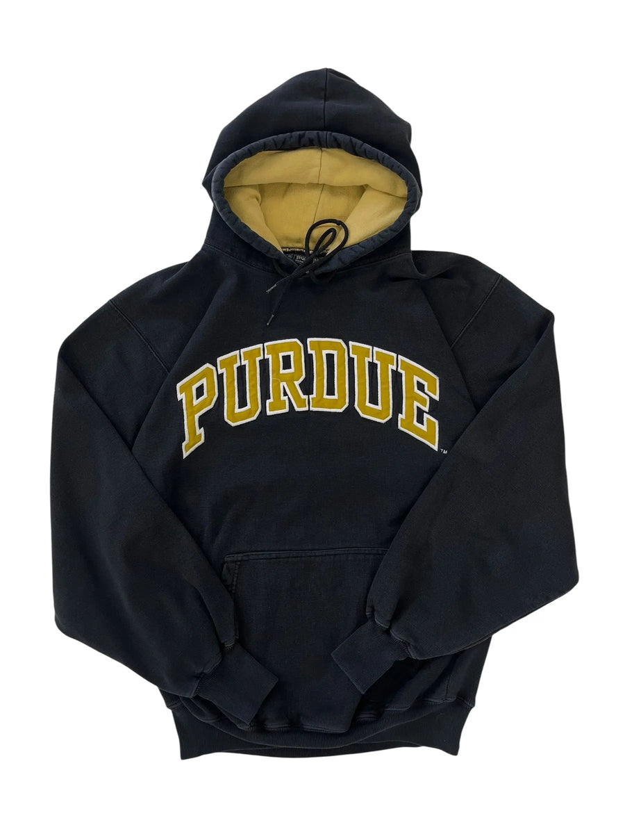 Vintage 90s Purdue Embroidered Hooded Sweatshirt - L Hammered Threads