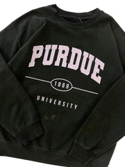 Y2K 2000s Purdue University Graphic Crewneck Sweatshirt - M Hammered Threads