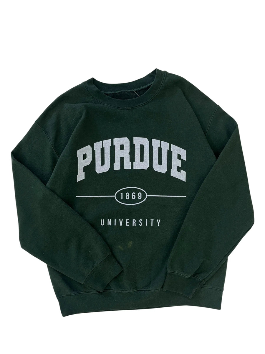 Y2K 2000s Purdue University Graphic Crewneck Sweatshirt - M Hammered Threads