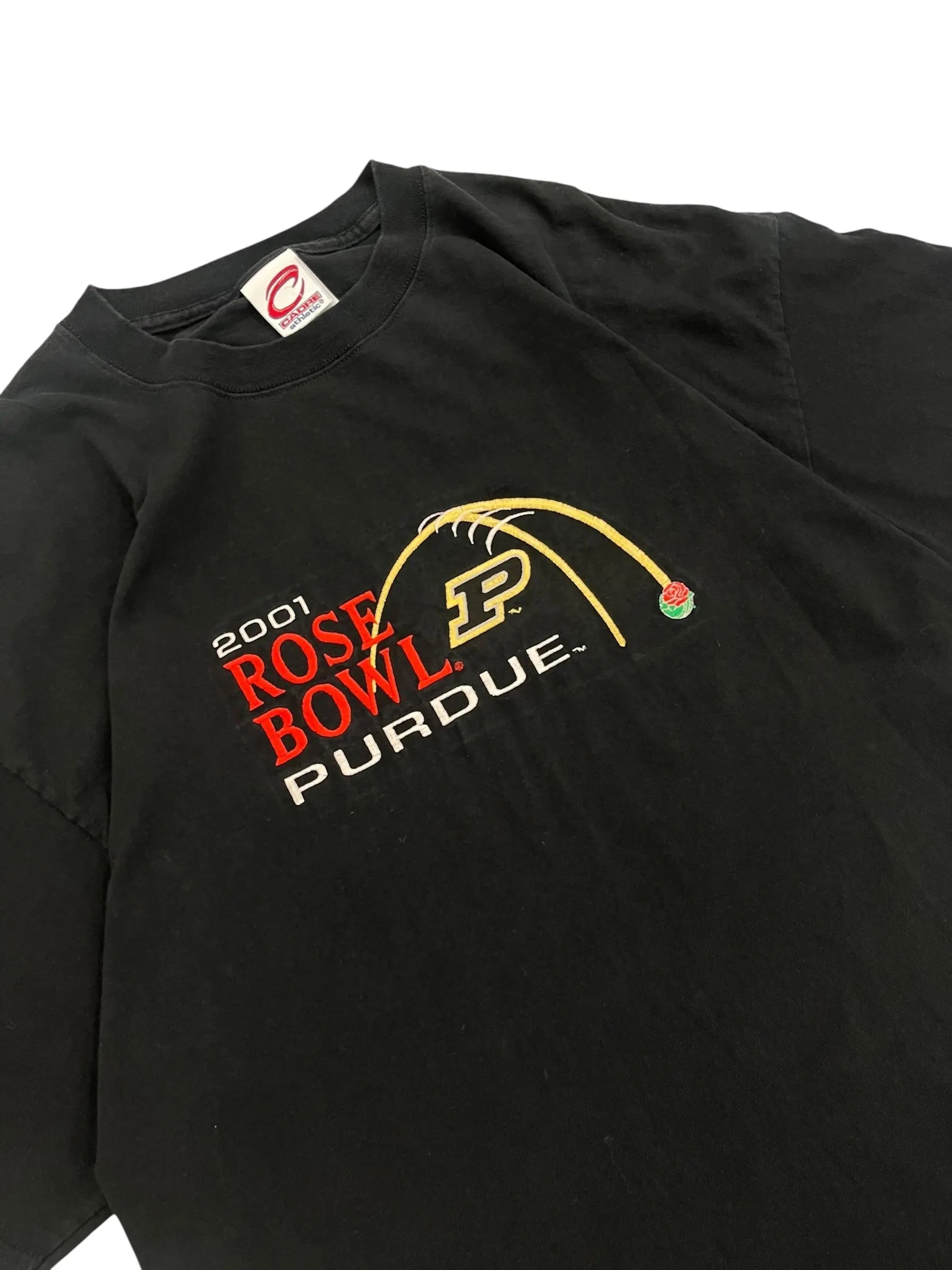 2001 Purdue Football Rose Bowl Embroidered Tshirt - XL Hammered Threads