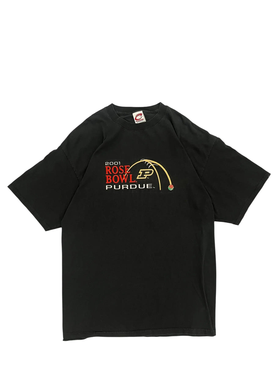 2001 Purdue Football Rose Bowl Embroidered Tshirt - XL Hammered Threads