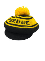 Vintage 80s Purdue Knit Hat Hammered Threads