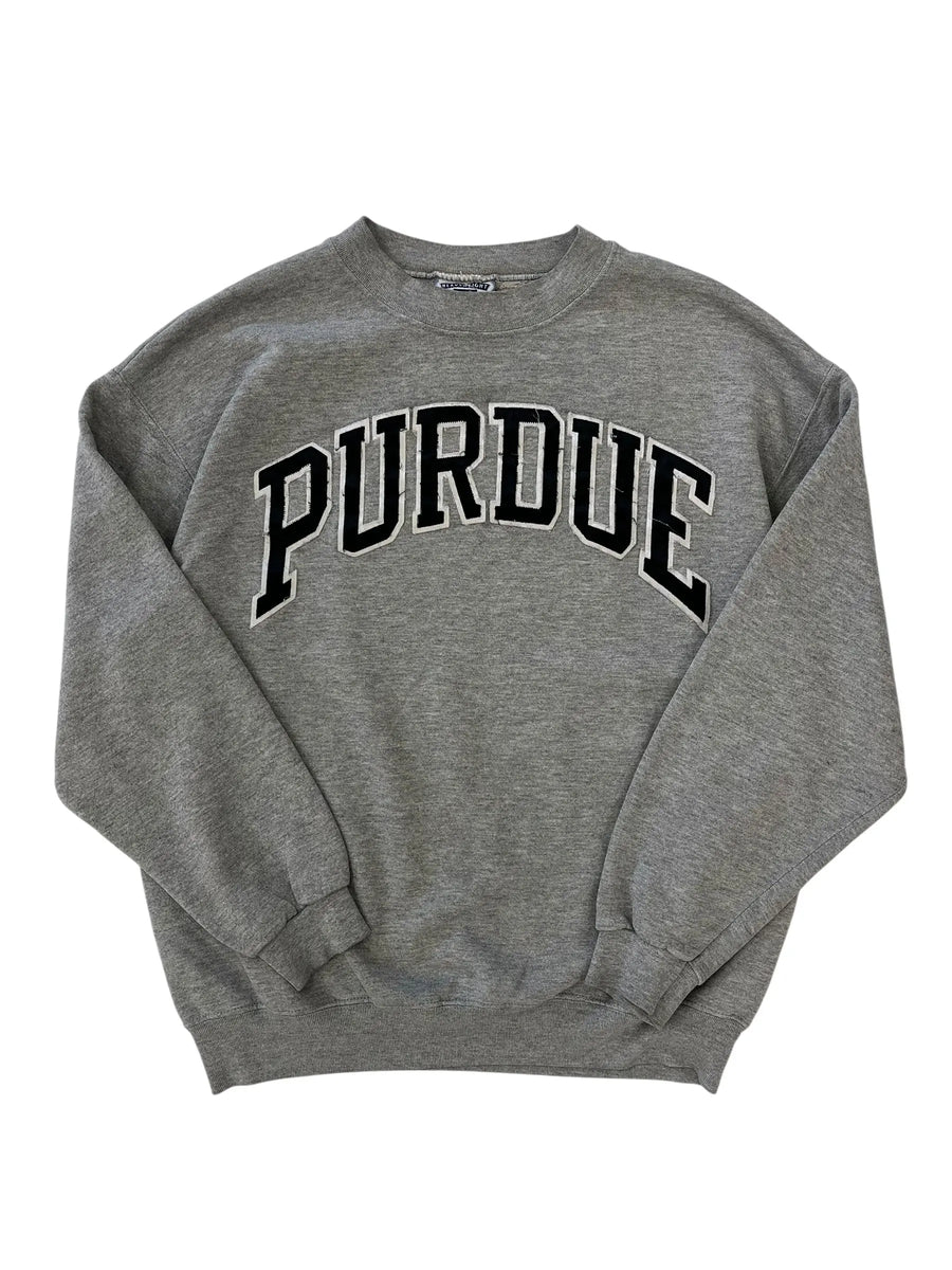 Vintage 90s Purdue Embroidered Crewneck Sweatshirt - L Hammered Threads