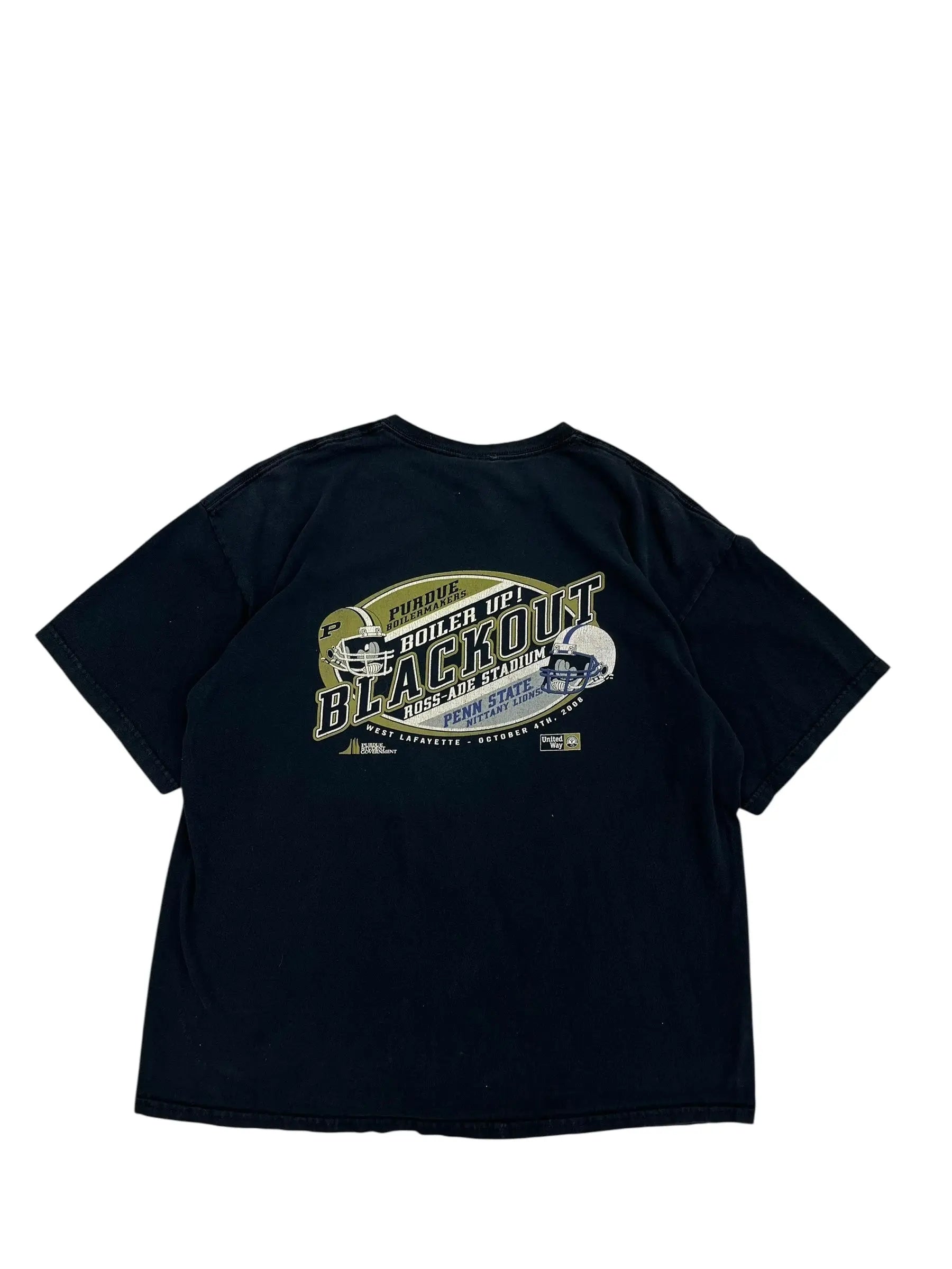 2008 Purdue Football Graphic Tshirt - XL Hammered Threads
