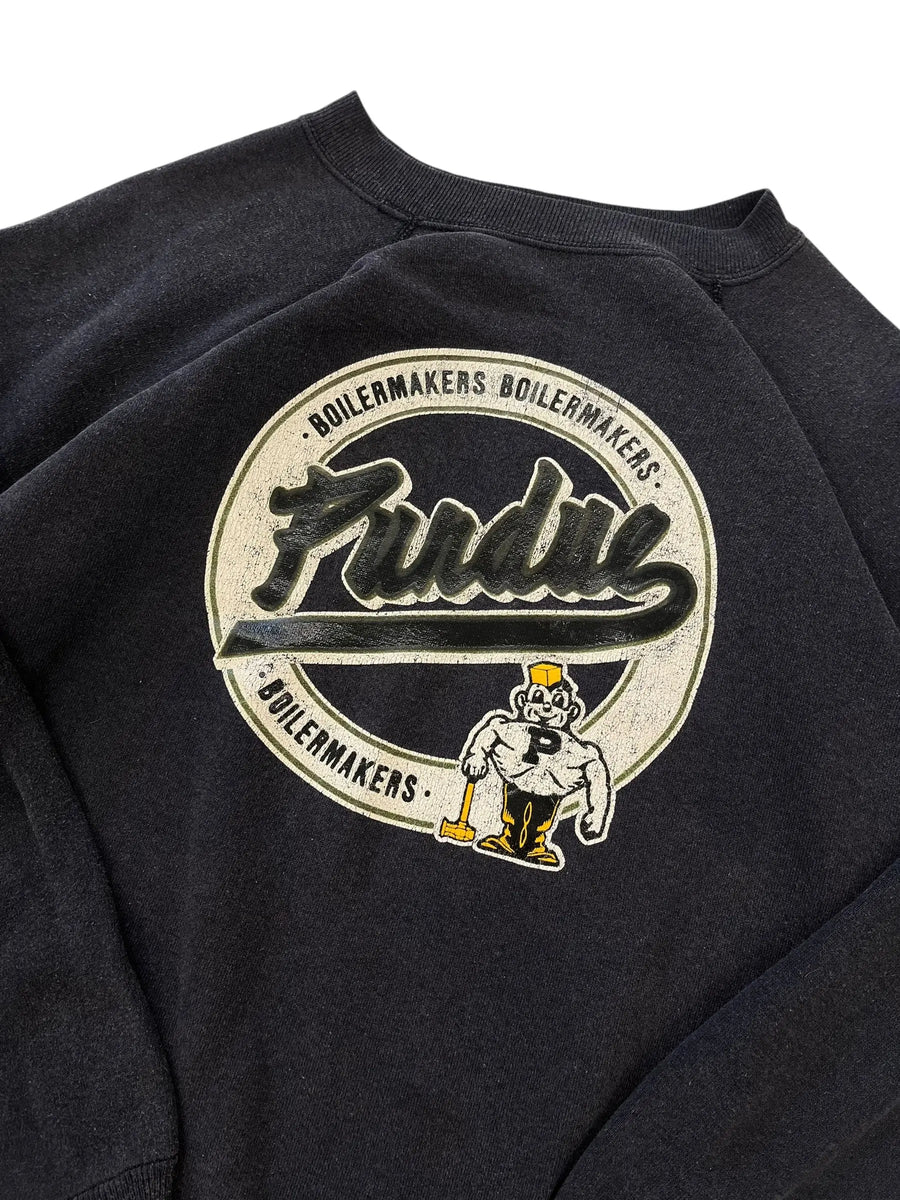 Vintage 80s Purdue Boilermakers Graphic Crewneck Sweatshirt - XL Hammered Threads