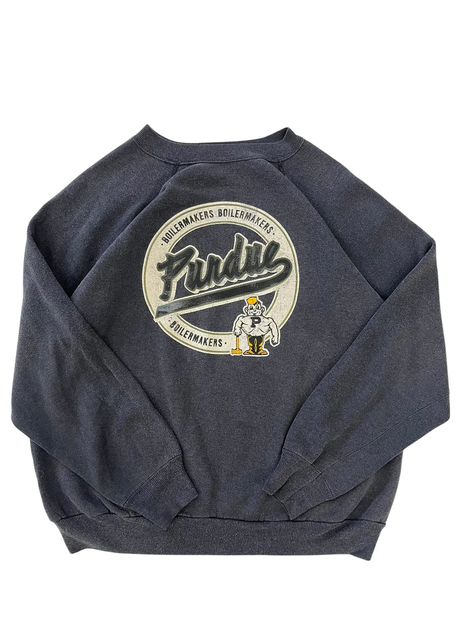 Vintage 80s Purdue Boilermakers Graphic Crewneck Sweatshirt - XL Hammered Threads