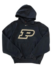 Y2K 2000s Purdue Nike Embroidered Hooded Sweatshirt - Boxy L Hammered Threads