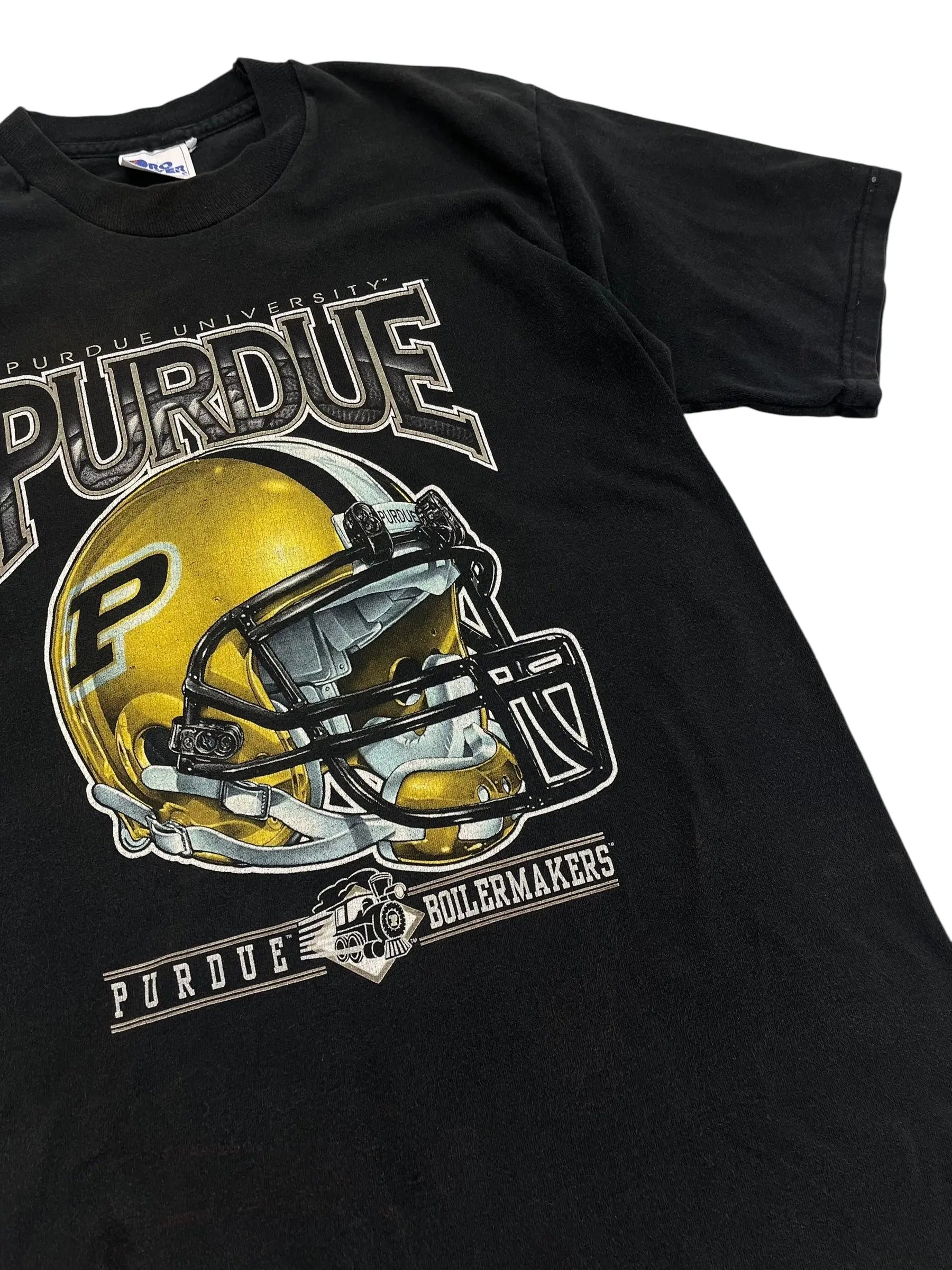 Vintage 90s Purdue University Boilermakers Football Graphic Tshirt - XL Hammered Threads