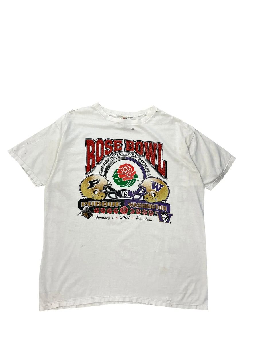 2001 Purdue Boilermakers Rose Bowl Football Graphic Tshirt - XL Hammered Threads