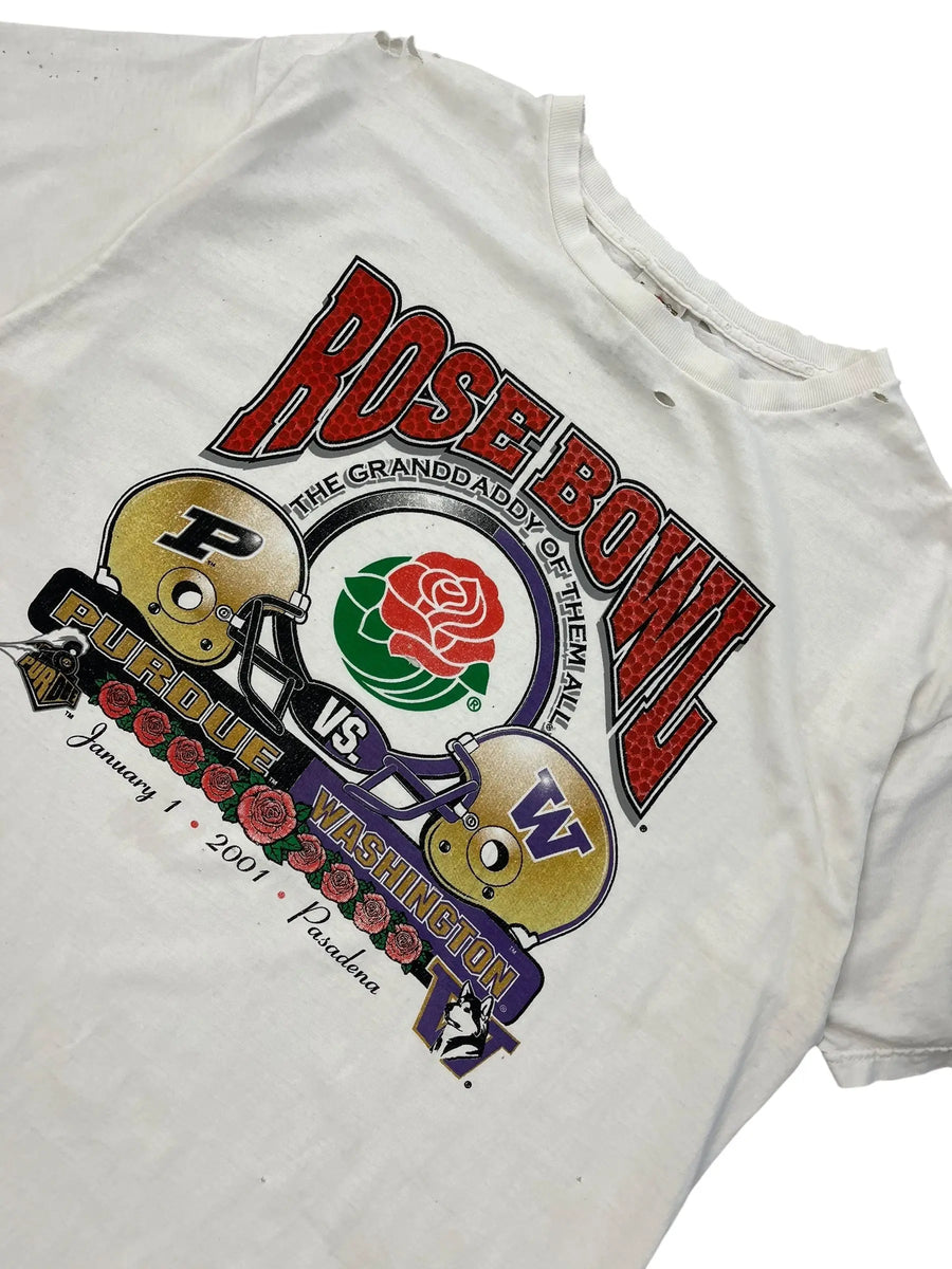 2001 Purdue Boilermakers Rose Bowl Football Graphic Tshirt - XL Hammered Threads