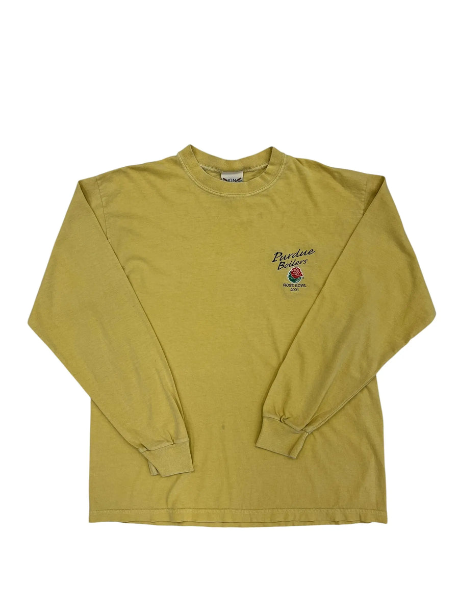 2001 Purdue Boilers Rose Bowl Embroidered Long Sleeve Shirt - L Hammered Threads