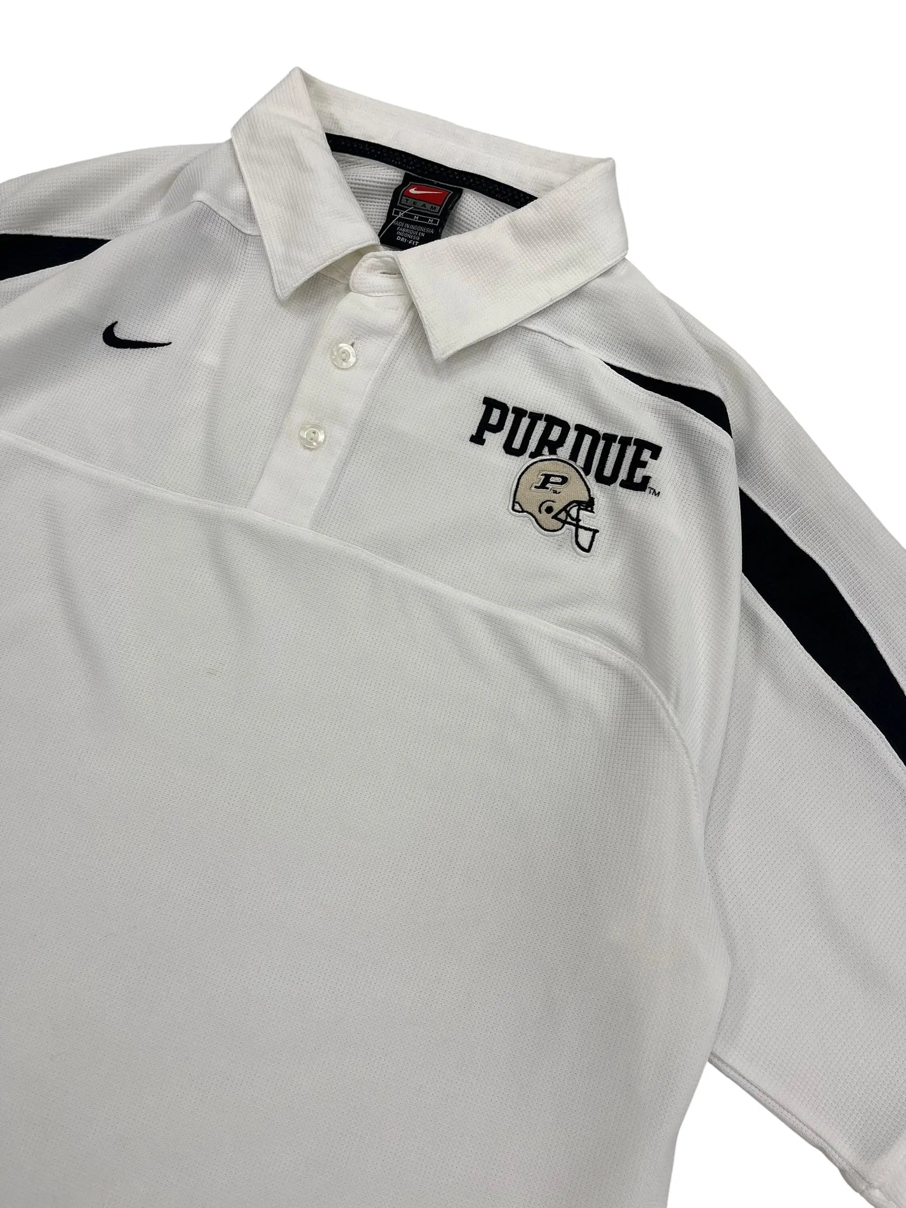 Y2K 2000s Purdue Football Embroidered Polo - L Hammered Threads