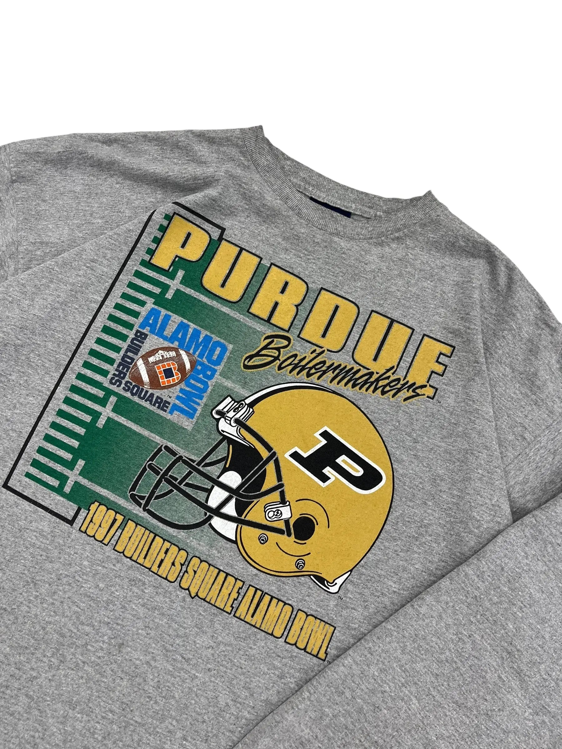 1997 Purdue Boilermakers Football Graphic Long Sleeve Shirt - XXL Hammered Threads