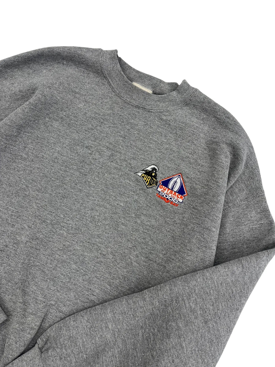 2000 Purdue Outback Bowl Football Embroidered Crewneck Sweatshirt - L Hammered Threads