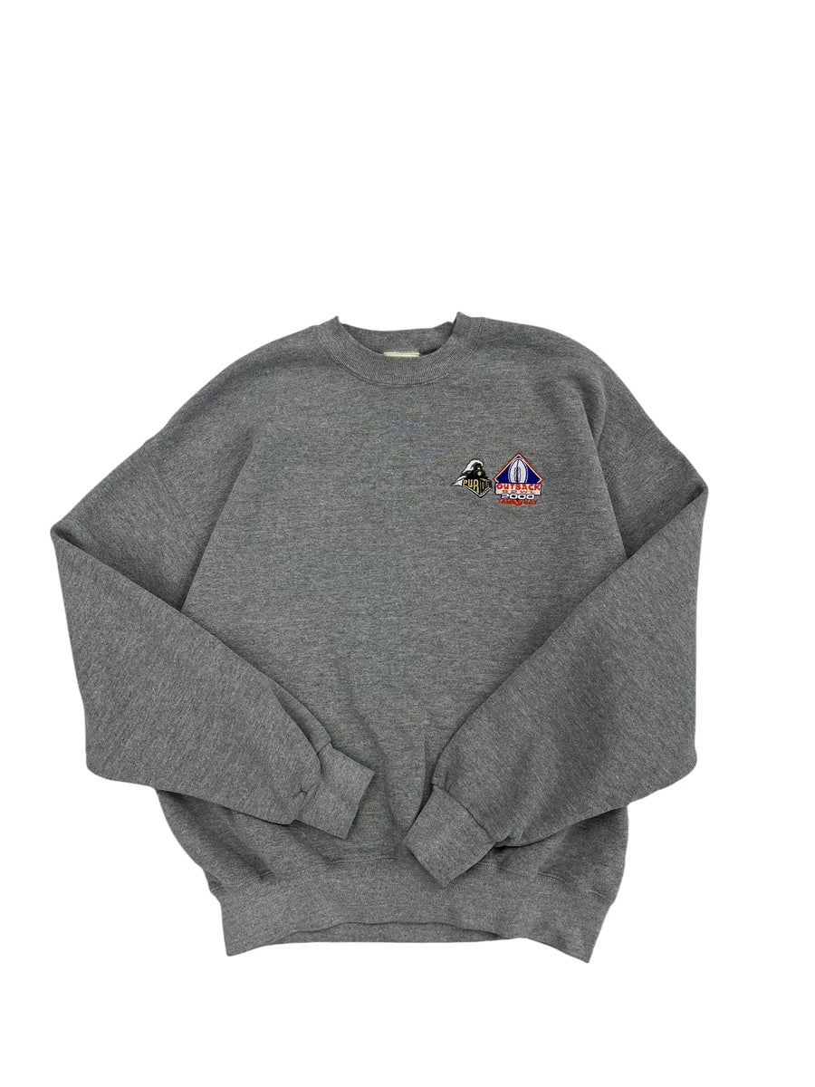 2000 Purdue Outback Bowl Football Embroidered Crewneck Sweatshirt - L Hammered Threads