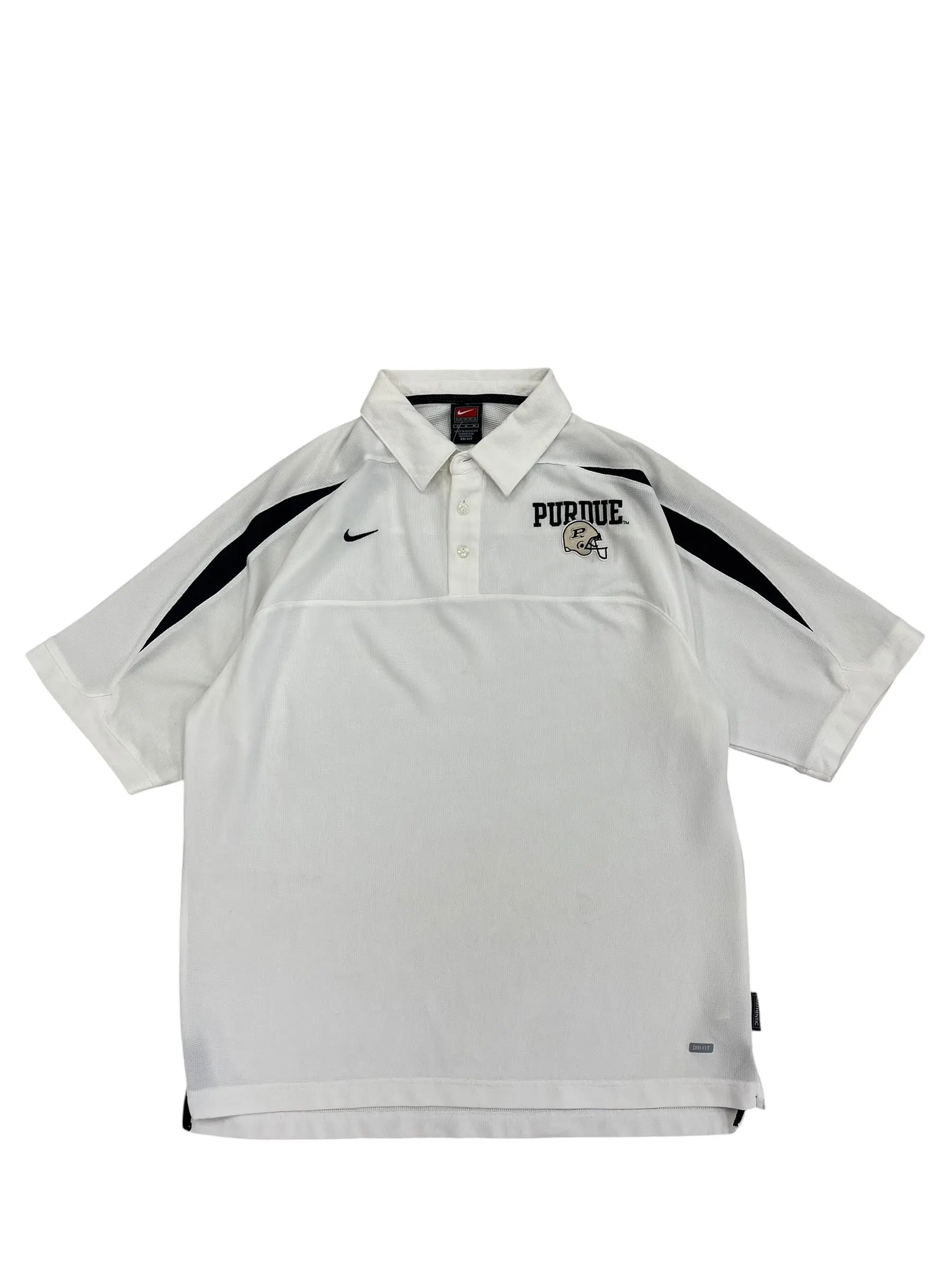 Y2K 2000s Purdue Football Embroidered Polo - L Hammered Threads