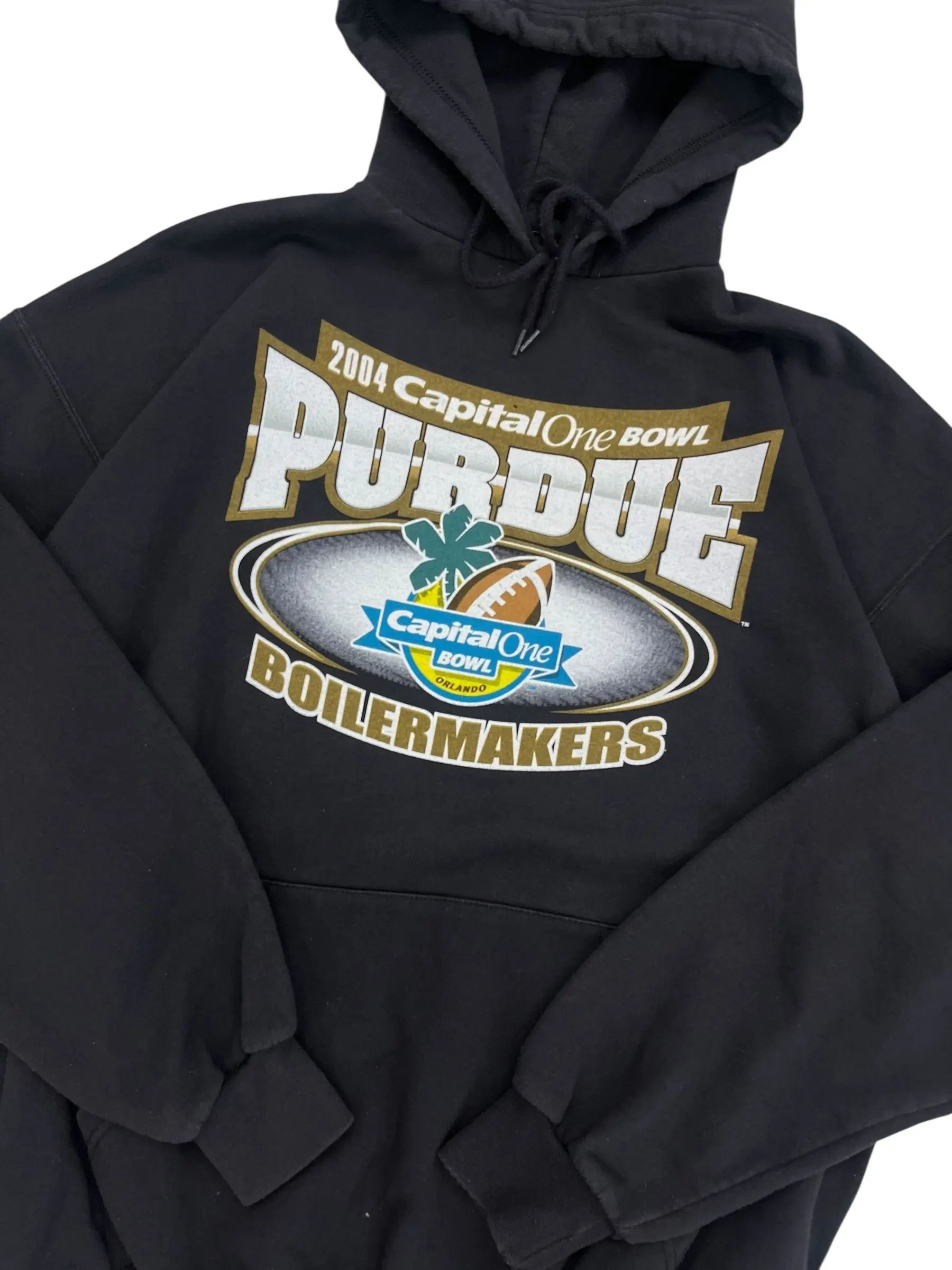 2004 Purdue Boilermakers Football Graphic Hooded Sweatshirt - XL Hammered Threads