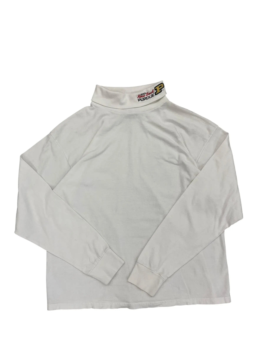 2001 Purdue Rose Bowl Embroidered Long Sleeve Turtleneck - L Hammered Threads