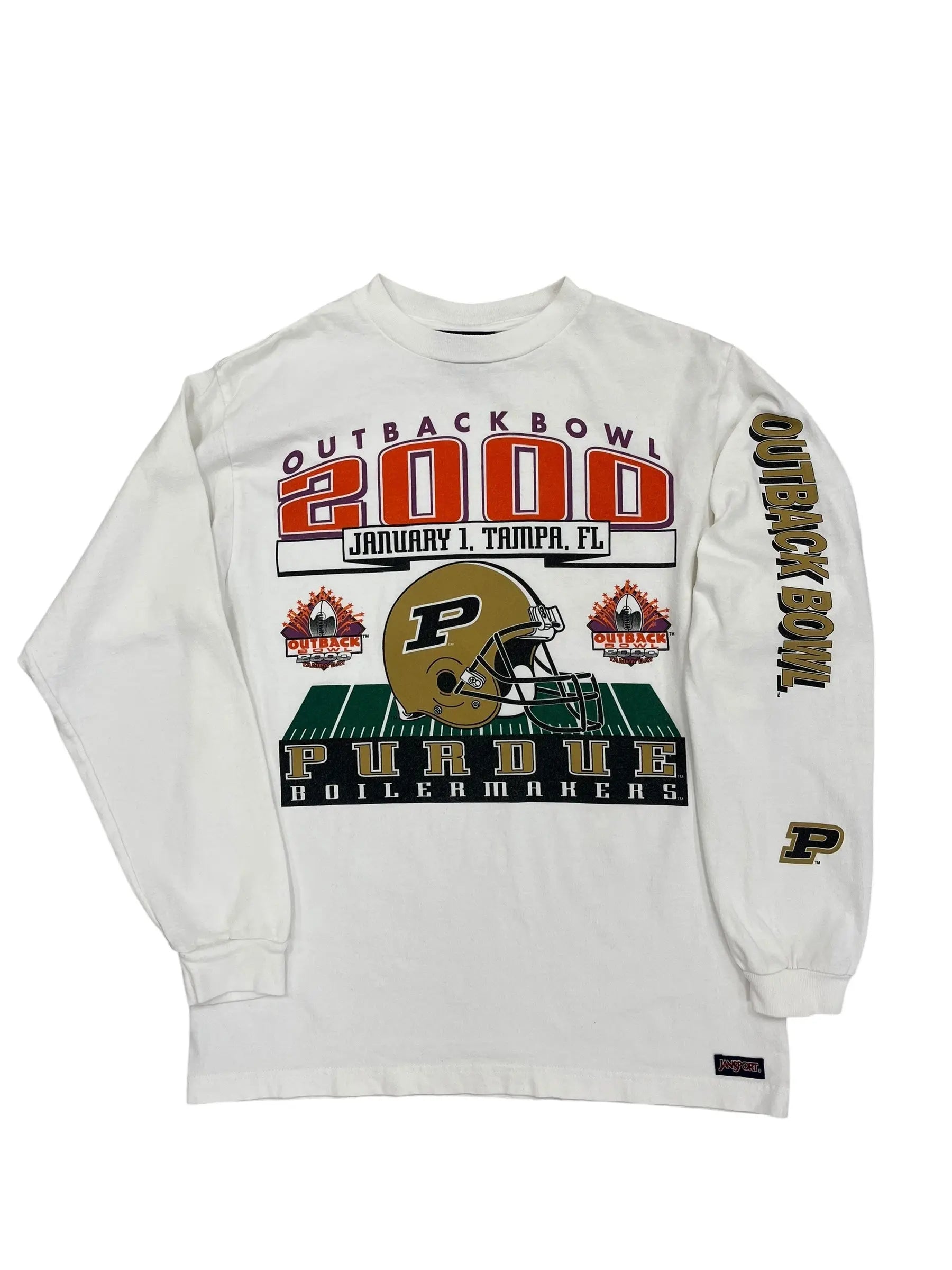 2000 Purdue Boilermakers Football Graphic Long Sleeve - M Hammered Threads