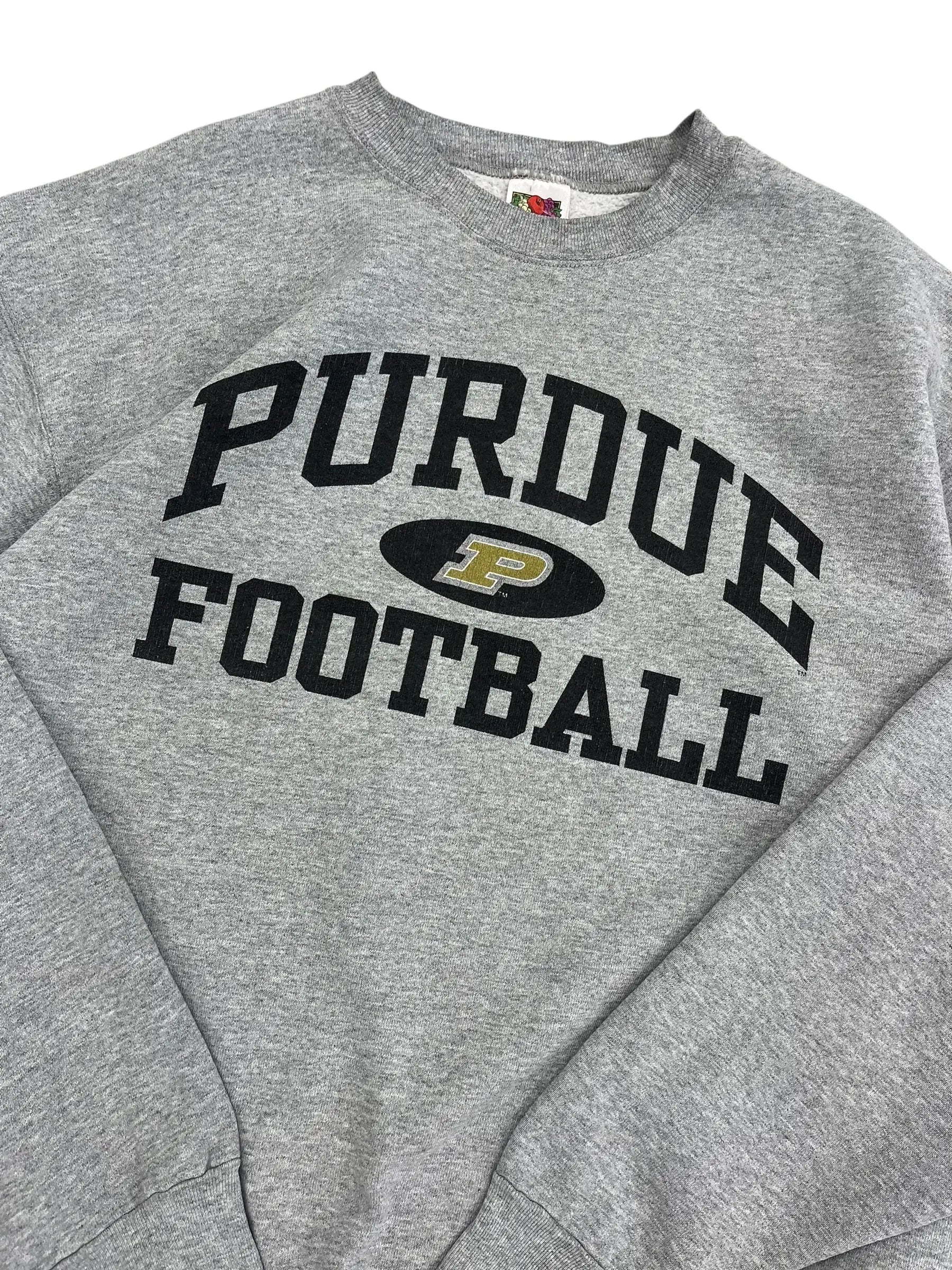 Vintage 90s Purdue Football Graphic Crewneck Sweatshirt - XL Hammered Threads