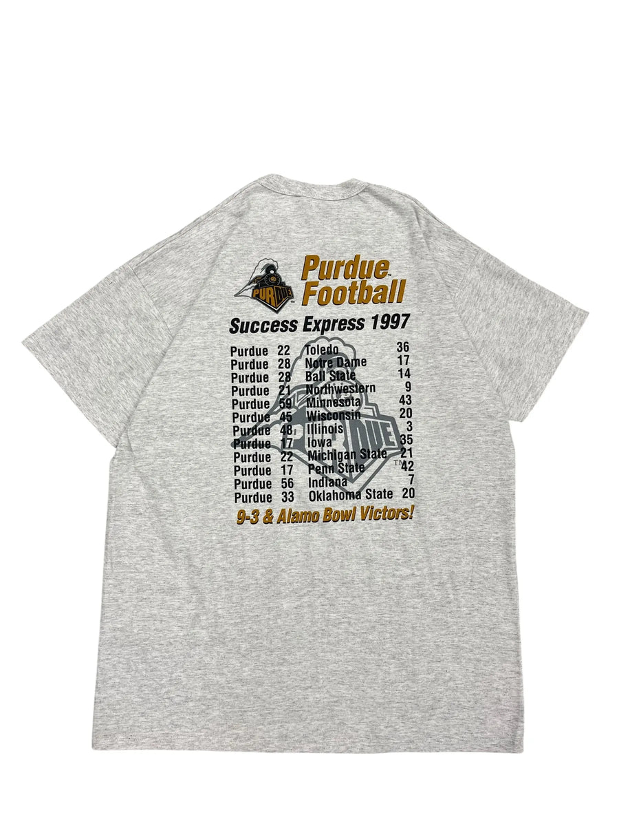 1997 Purdue Boilermakers Football Graphic Tshirt - L Hammered Threads