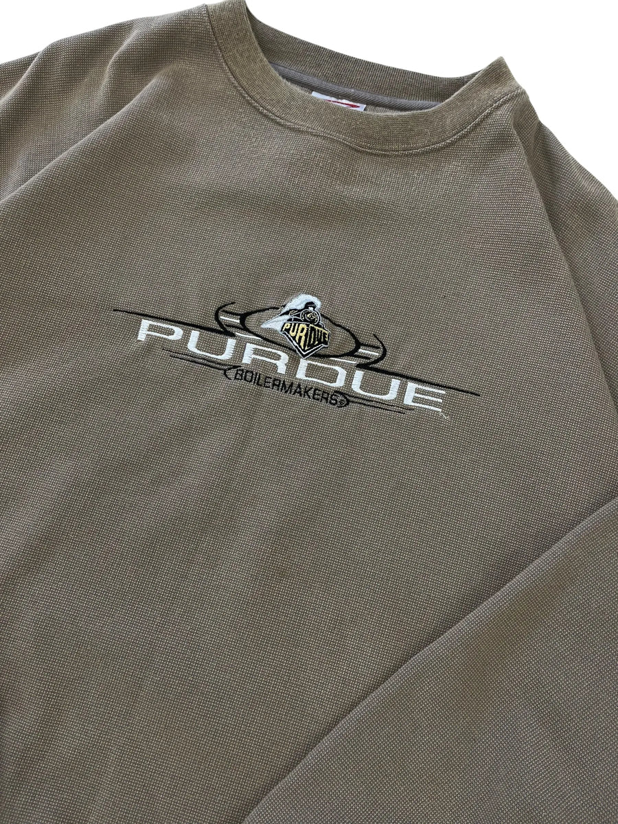 Vintage 2000s Embroidered Purdue Boilermakers Crewneck Sweatshirt - XXL Hammered Threads