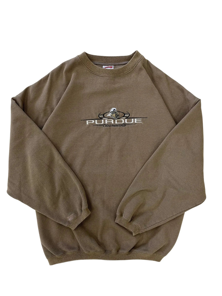 Vintage 2000s Embroidered Purdue Boilermakers Crewneck Sweatshirt - XXL Hammered Threads