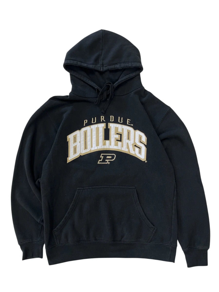 Y2K Purdue Boilers Embroidered Hooded Sweatshirt - L Hammered Threads