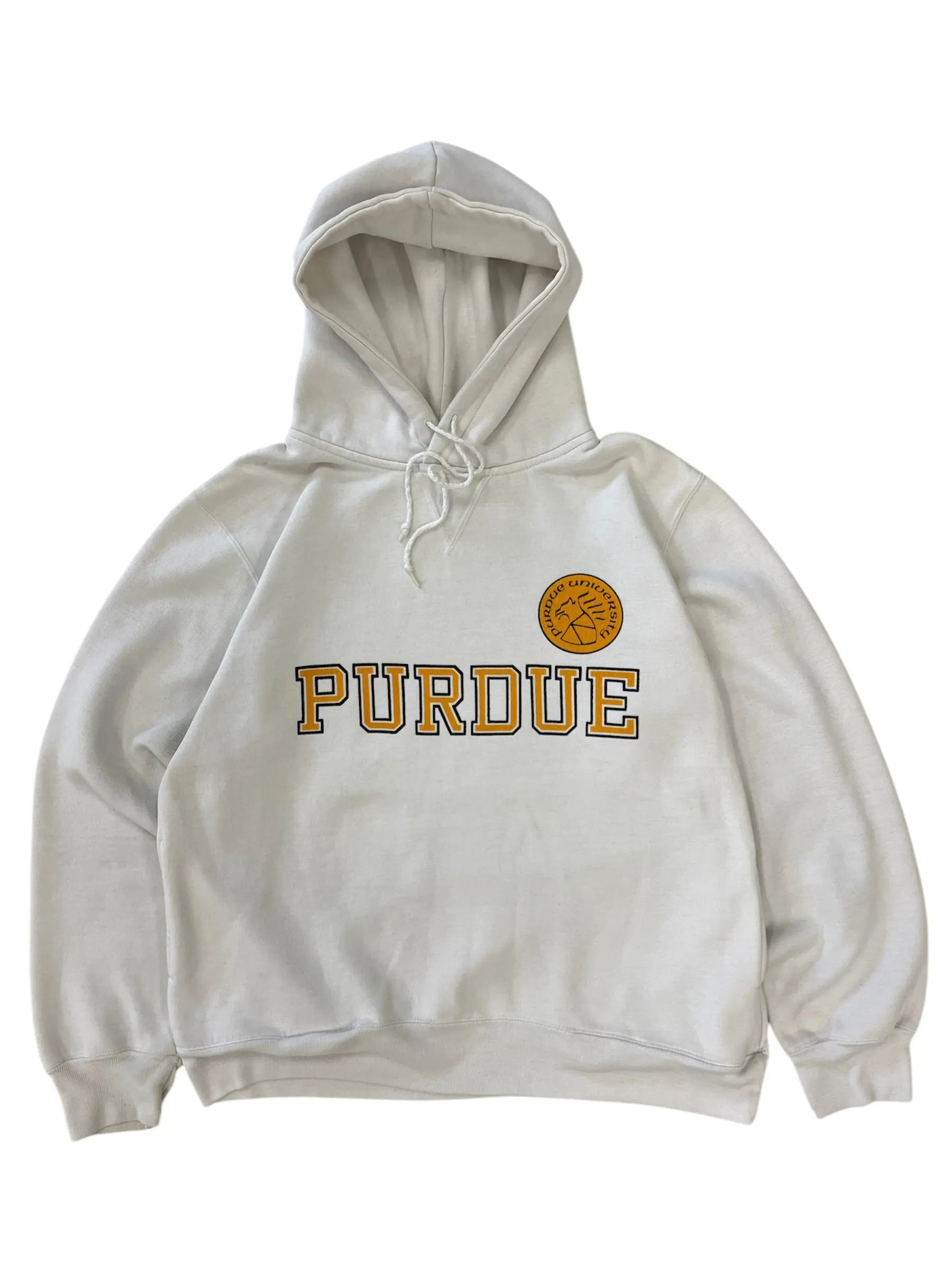 Vintage 90s Purdue University Graphic Hooded Sweatshirt - Boxy L Hammered Threads