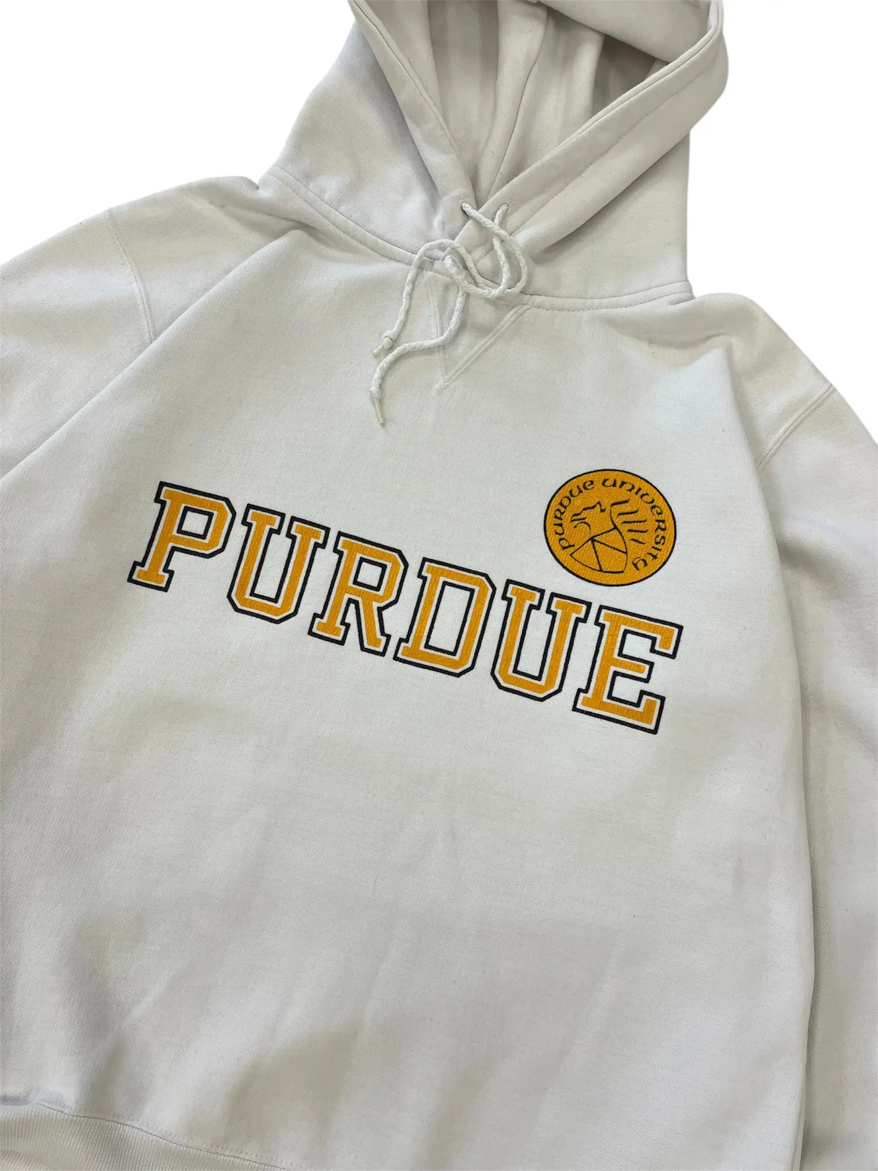 Vintage 90s Purdue University Graphic Hooded Sweatshirt - Boxy L Hammered Threads