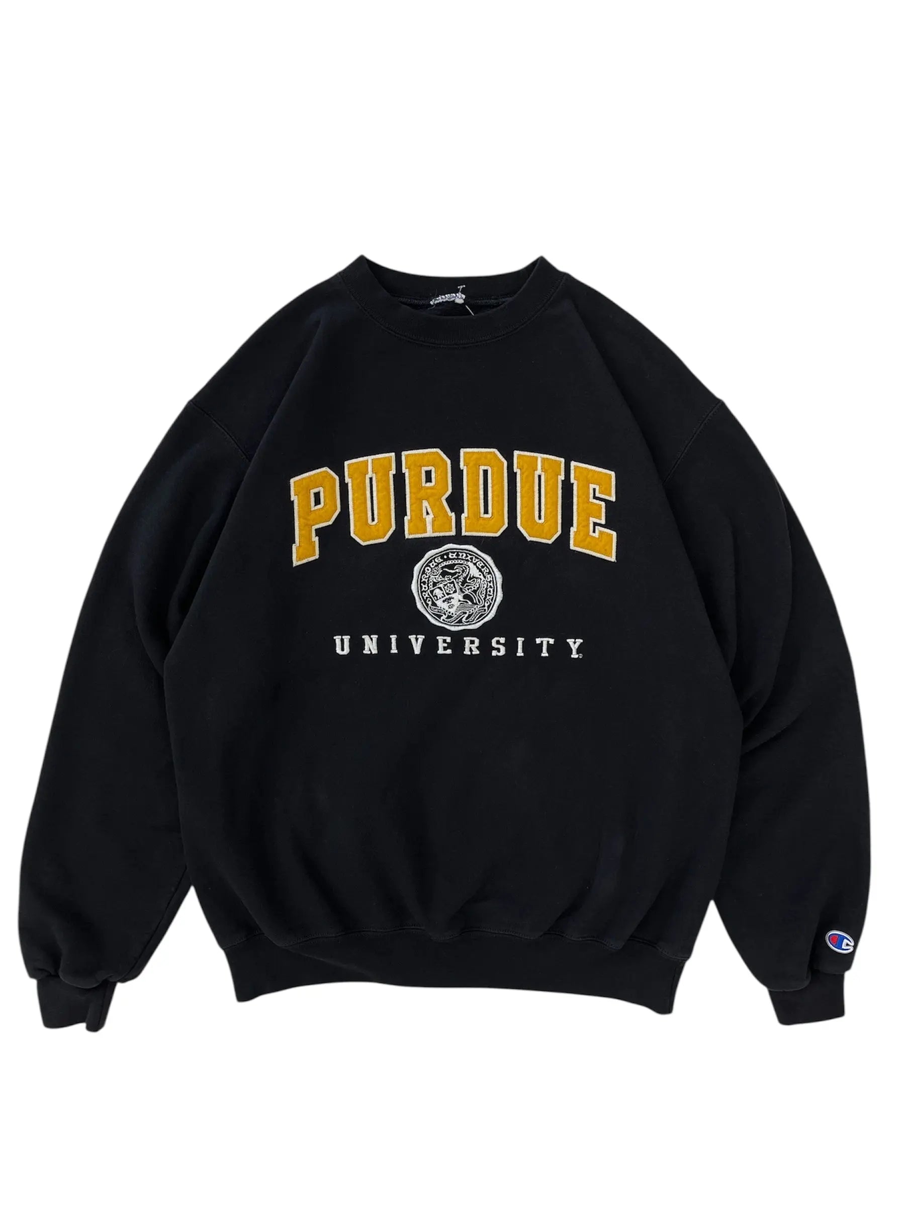 New Age Purdue University Embroidered Crewneck Sweatshirt - M/L Hammered Threads