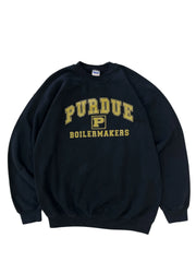 Y2K 2000s Purdue Boilermakers Graphic Crewneck Sweatshirt - L Hammered Threads