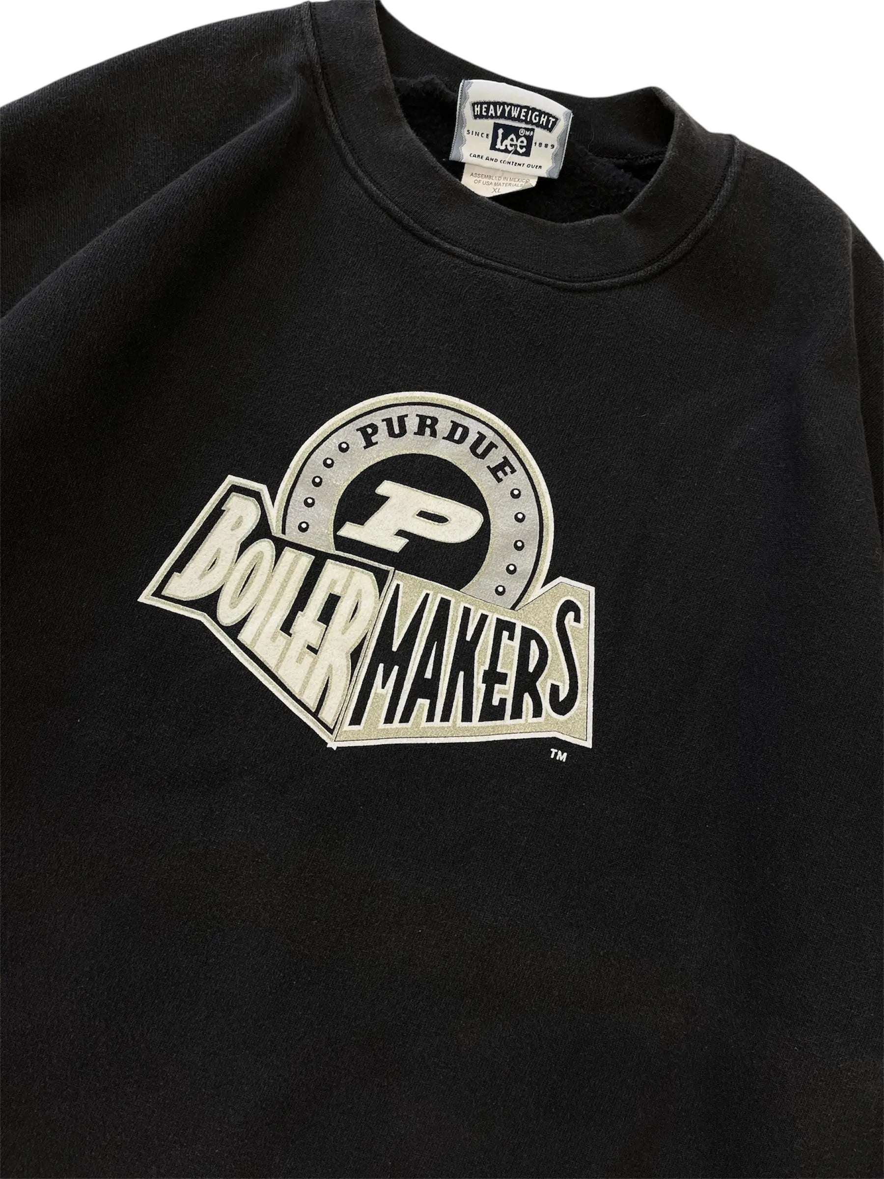 Vintage 90s Purdue Boilermakers Graphic Crewneck Sweatshirt - XL Hammered Threads