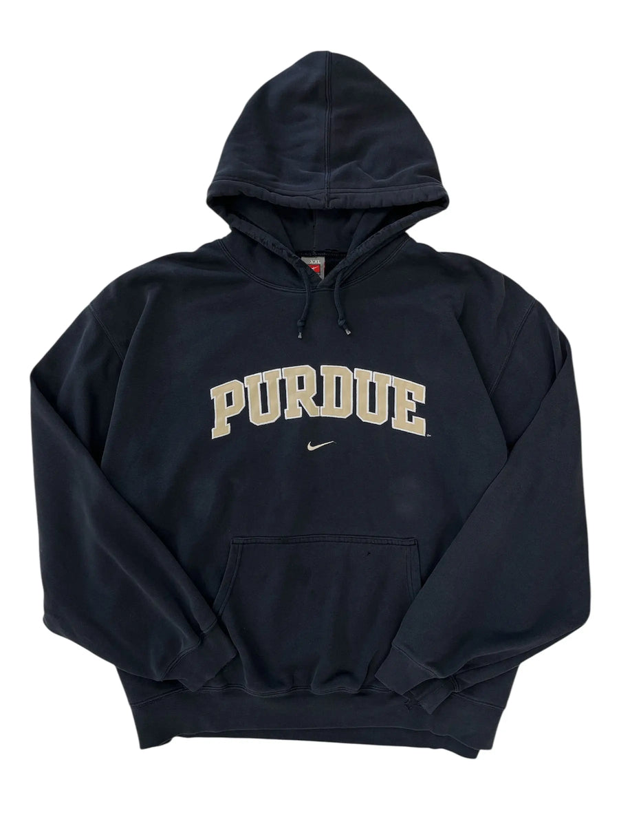 Y2K Purdue Nike Embroidered Hooded Sweatshirt - XXL Hammered Threads