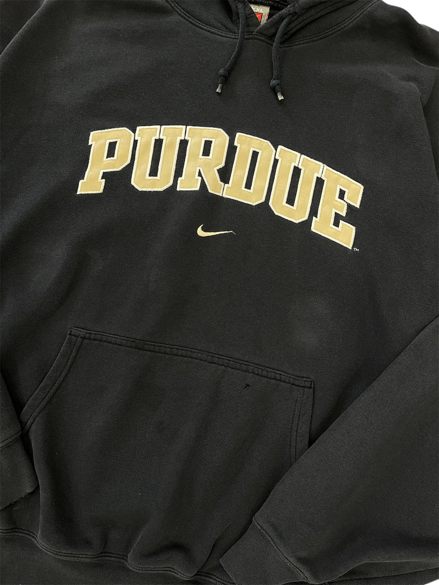 Y2K Purdue Nike Embroidered Hooded Sweatshirt - XXL Hammered Threads