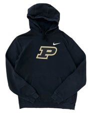 Y2K 2000s Nike Purdue Graphic Hooded Sweatshirt - L Hammered Threads