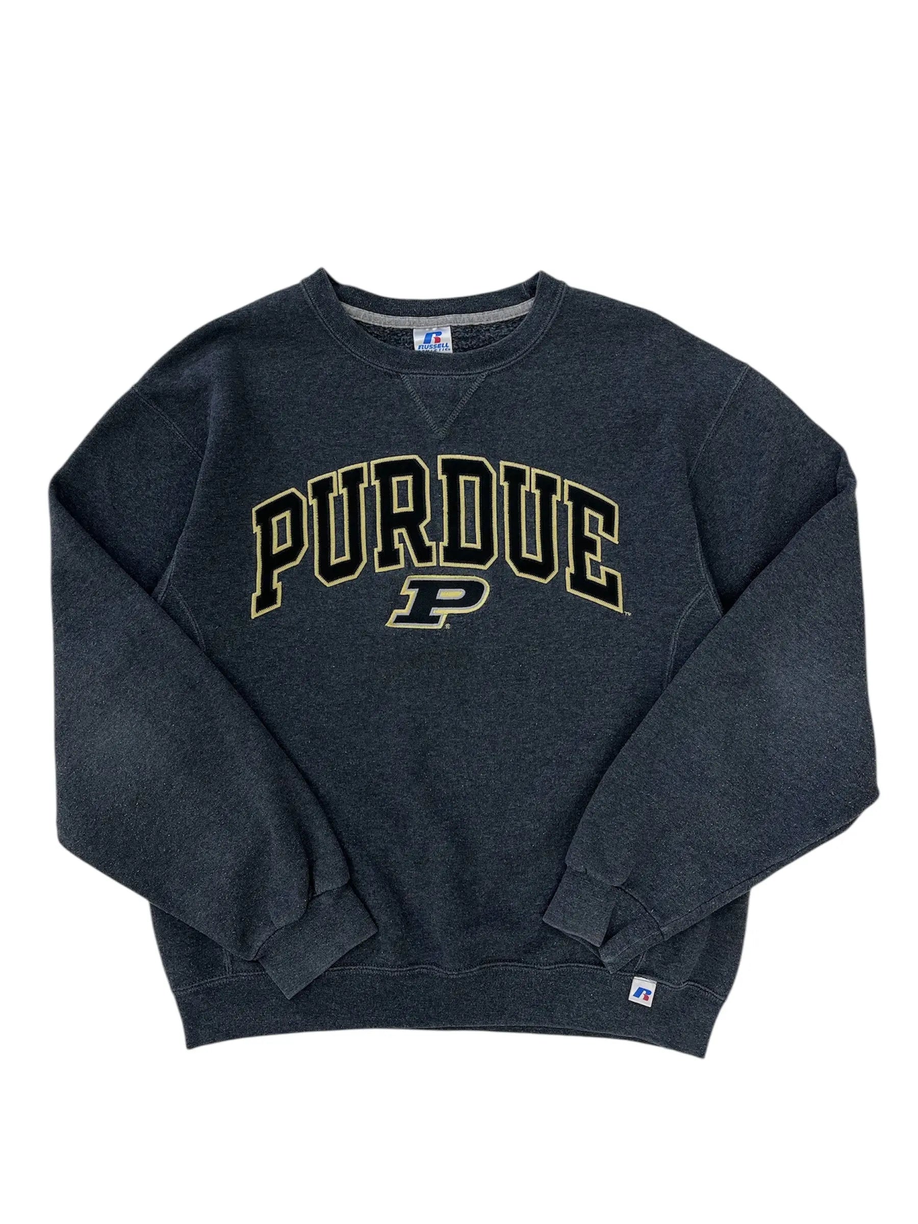 Y2K 2000s Purdue Embroidered Crewneck Sweatshirt - M Hammered Threads