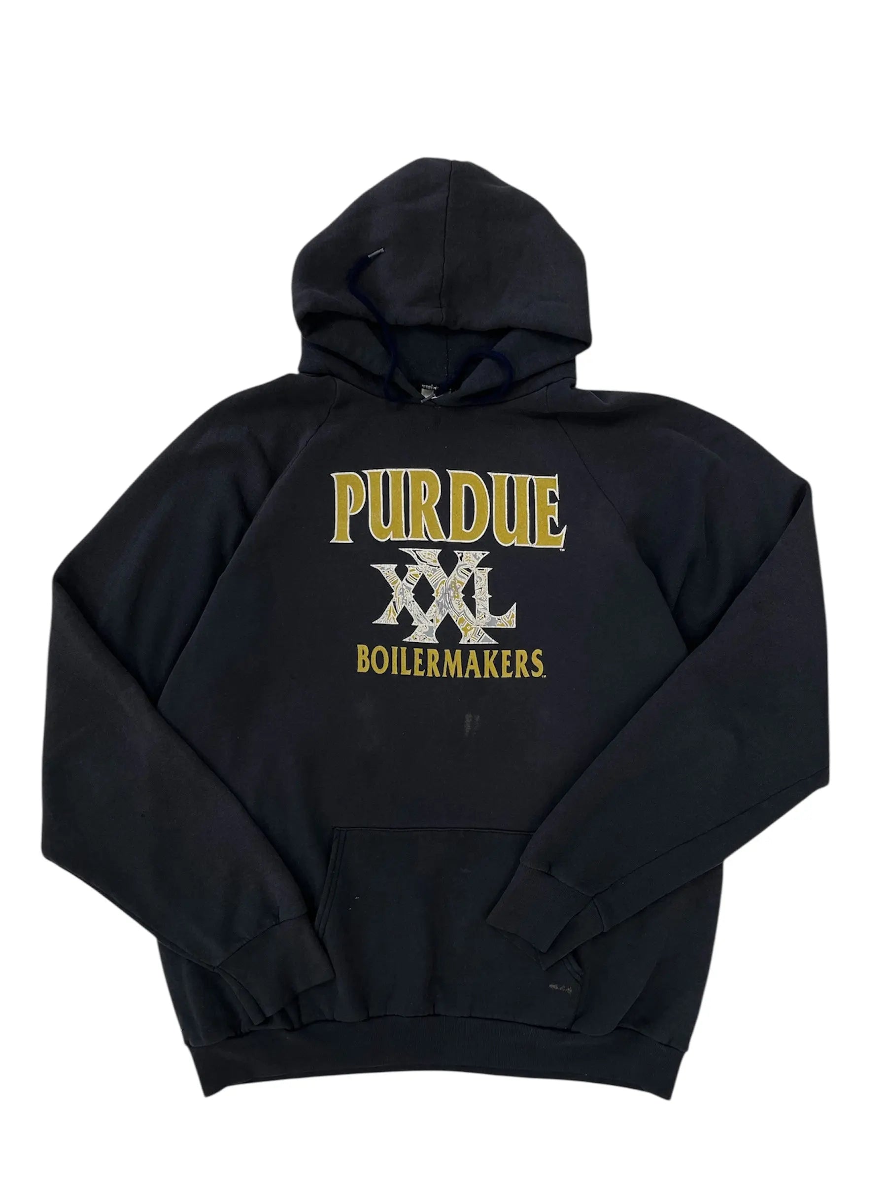 Vintage 90s Purdue Boilermakers Graphic Hooded Sweatshirt - XL Hammered Threads