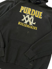 Vintage 90s Purdue Boilermakers Graphic Hooded Sweatshirt - XL Hammered Threads
