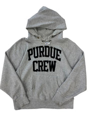 Vintage 90s Purdue Crew Graphic Hooded Sweatshirt - L Hammered Threads