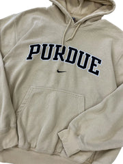 Vintage 90s Nike Purdue Embroidered Hooded Sweatshirt-Boxy XL Hammered Threads