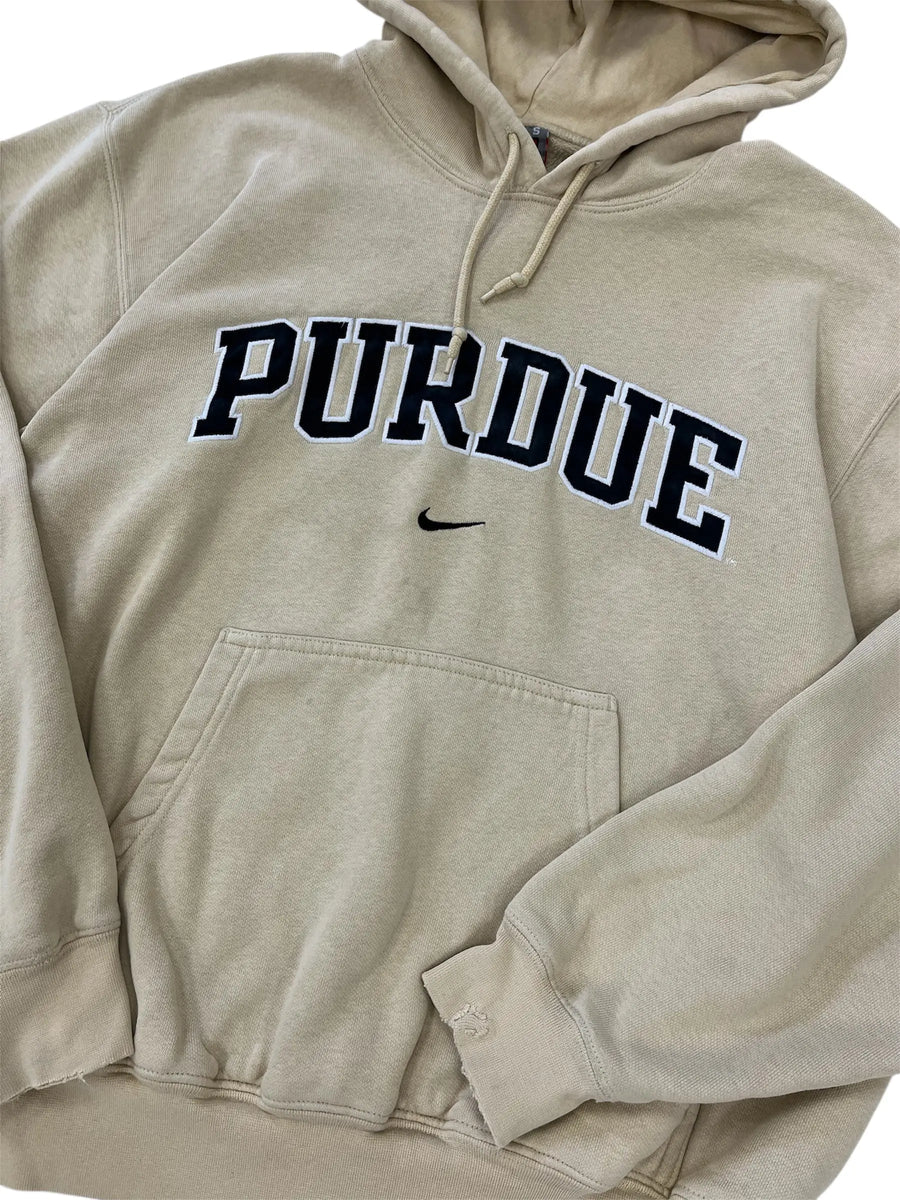 Vintage 90s Nike Purdue Embroidered Hooded Sweatshirt-Boxy XL Hammered Threads