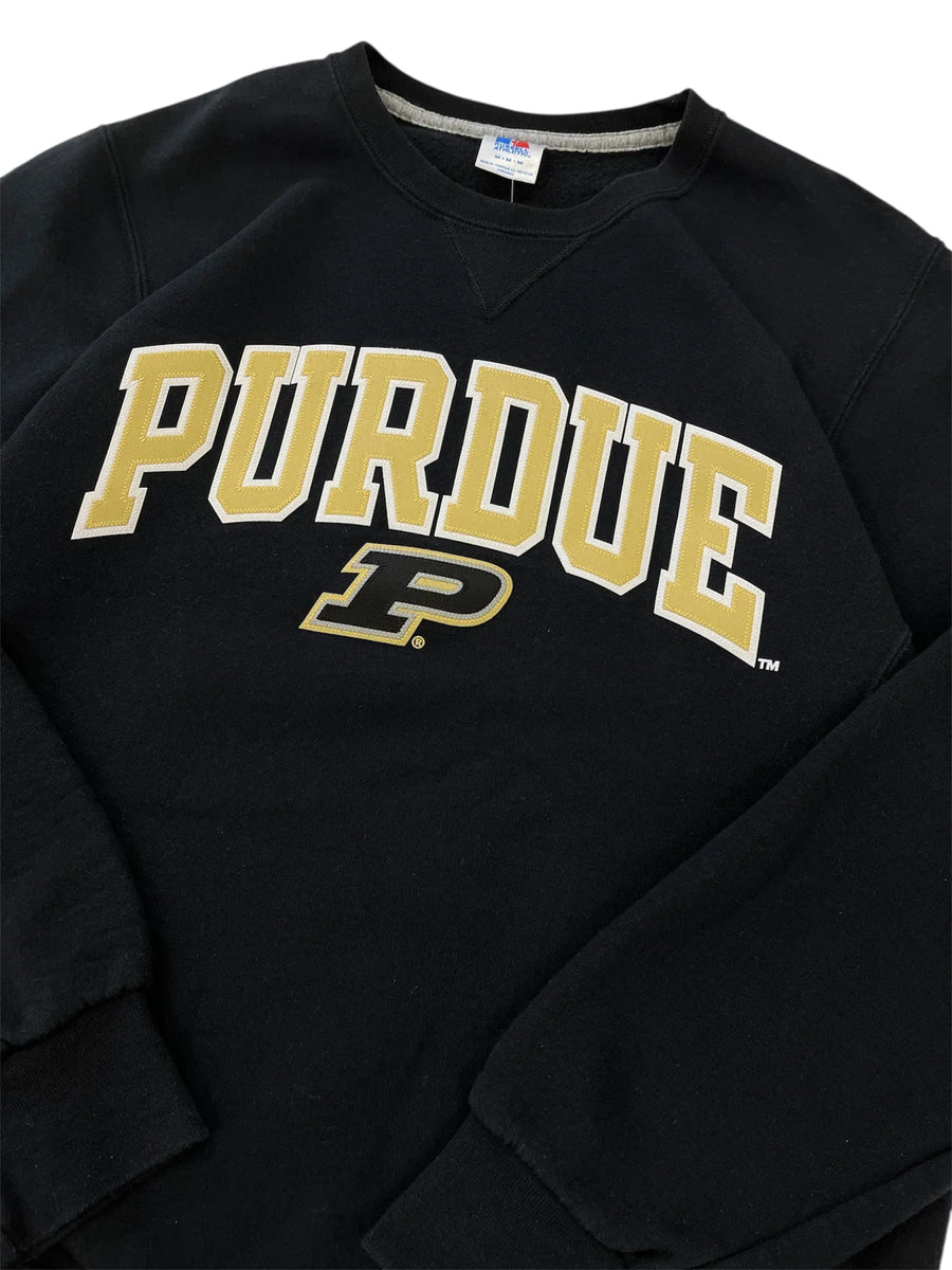 New Age Purdue Embroidered Crewneck Sweatshirt- L Hammered Threads