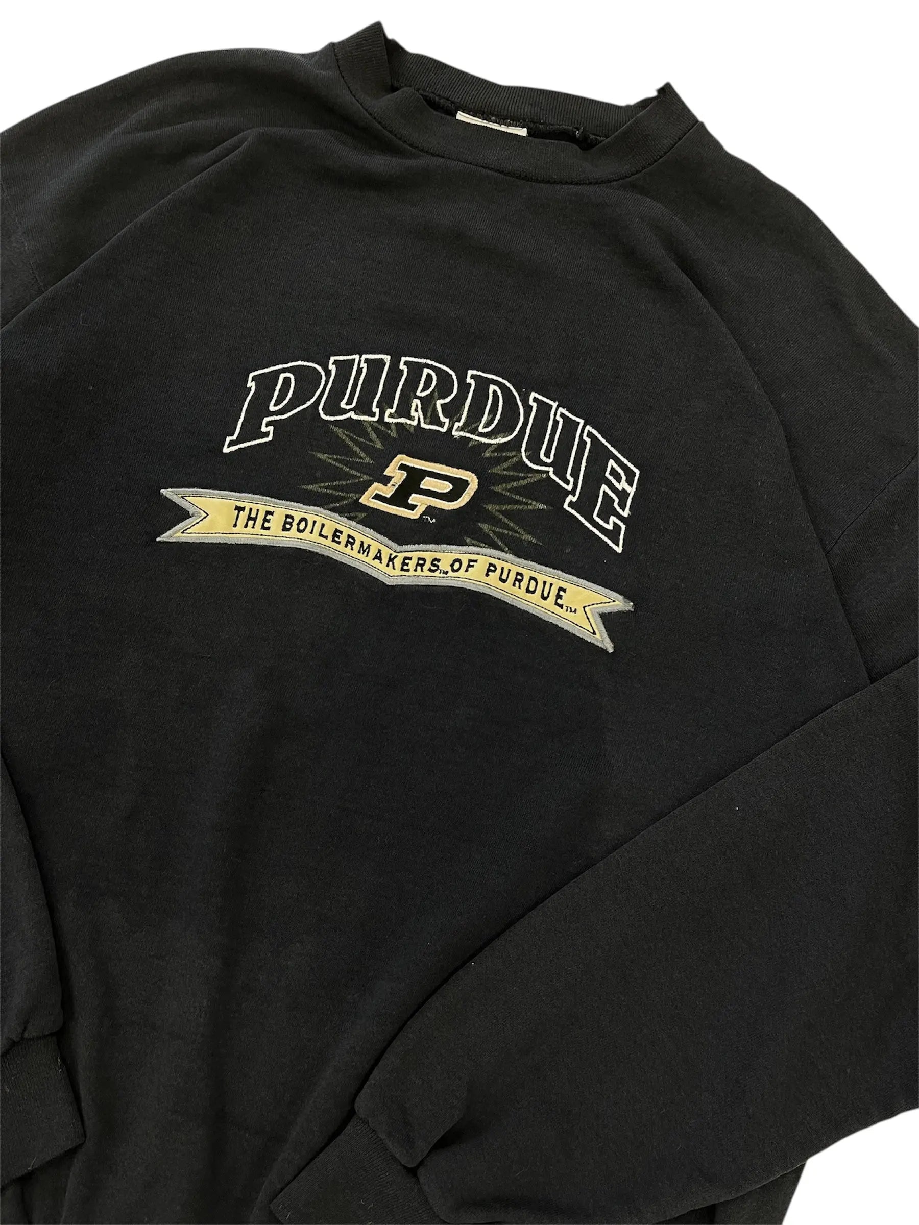 Vintage 90s Purdue Boilermakers Embroidered Crewneck Sweatshirt - XL Hammered Threads
