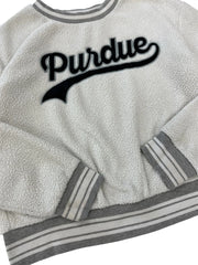 New Age Purdue Fleece Embroidered Crewneck Sweatshirt -  L Hammered Threads
